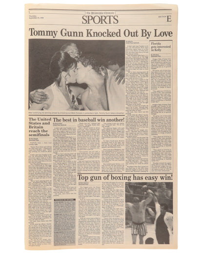 "Rocky V" Prop Newspaper feat. Tommy Gunn (Tommy Morrison)