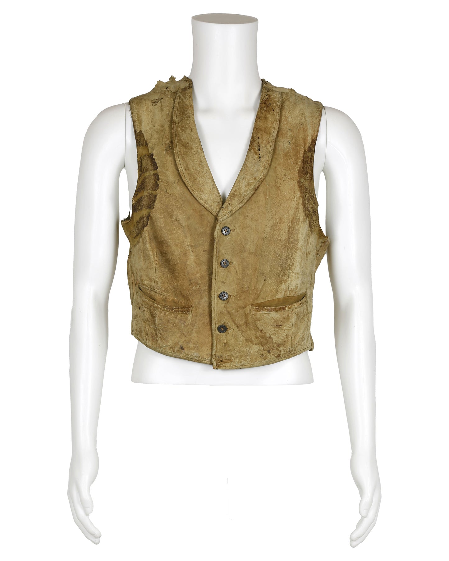 "Unknown Treasure" Tan Leather Vest