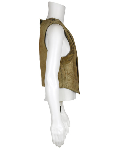 "Unknown Treasure" Tan Leather Vest