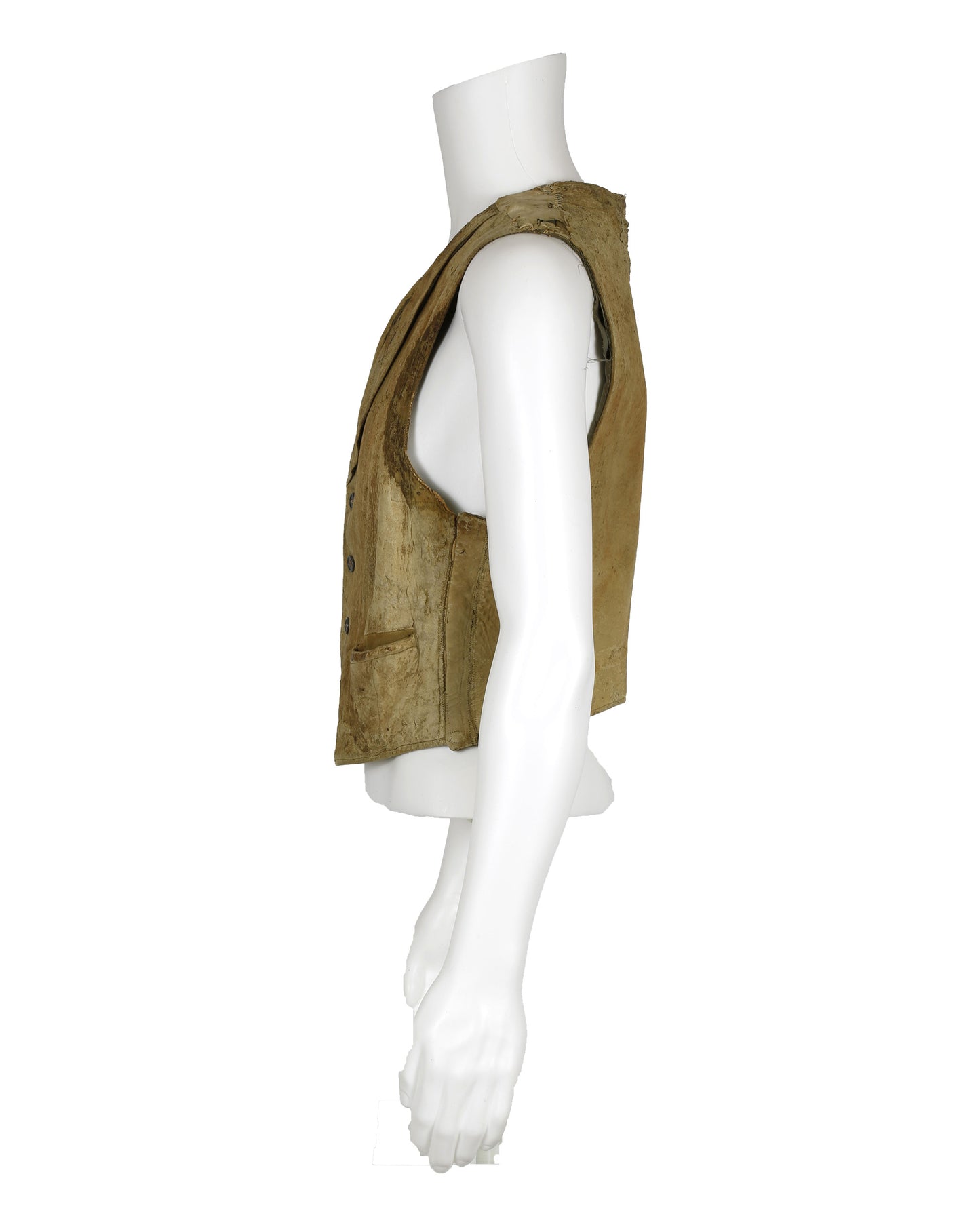 "Unknown Treasure" Tan Leather Vest