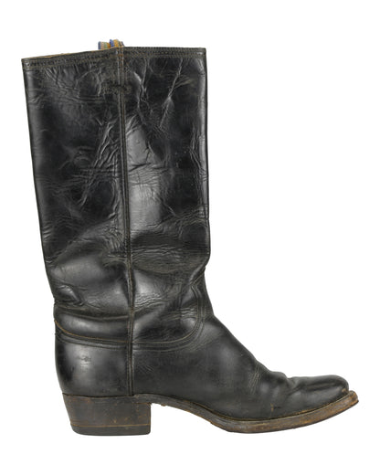 "Unknown Treasure" Black Cowboy Boots