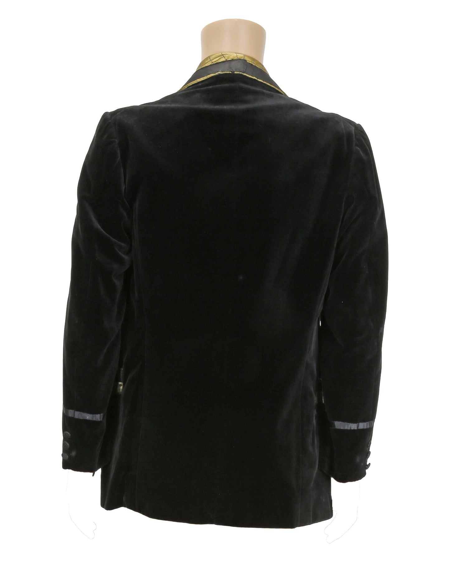 "Unknown Treasure" Black Velvet Smoking Jacket