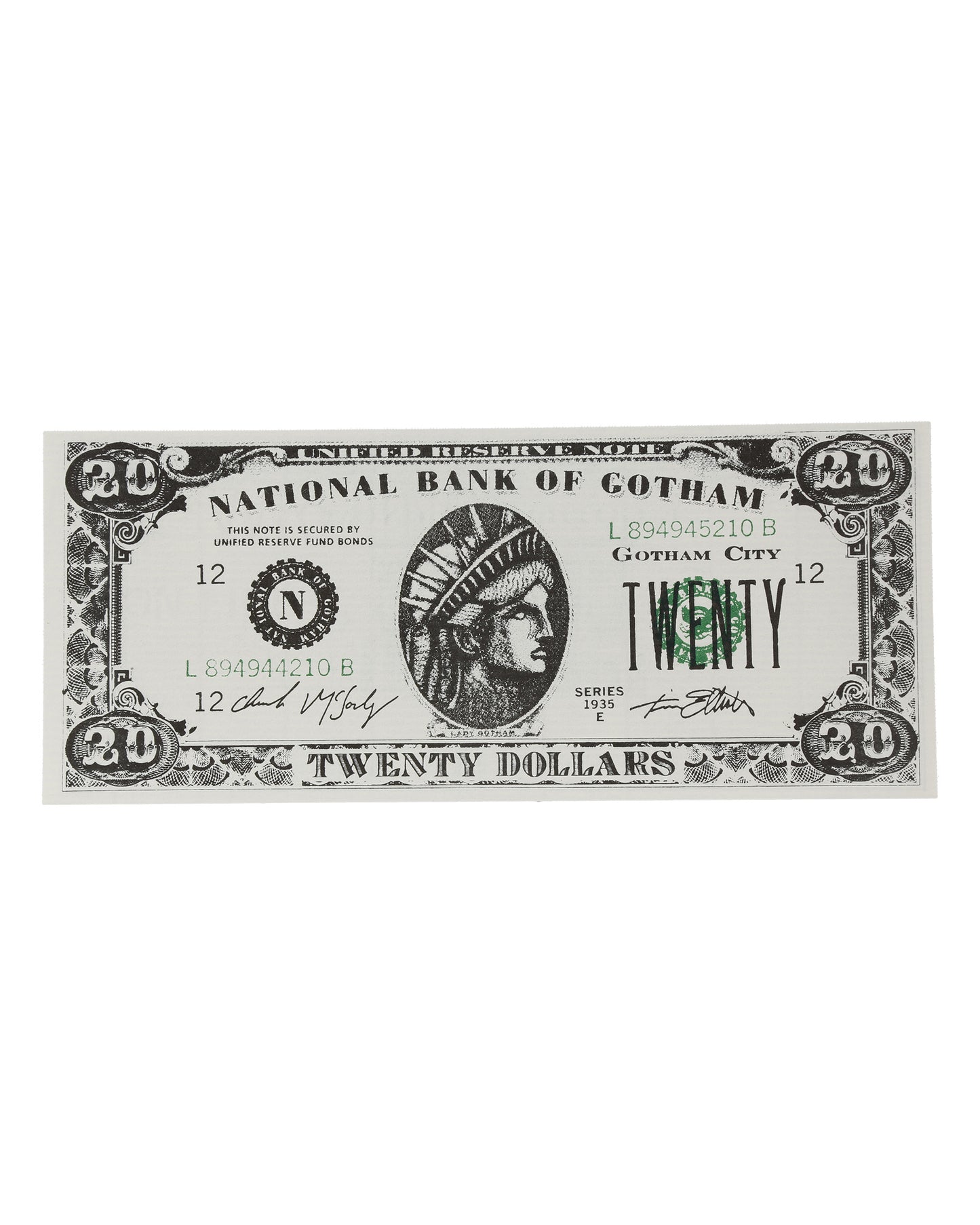 "Batman Forever" Prop $20 Bill