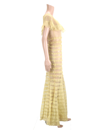 "Unknown Treasure" Yellow Dress with Two Layers