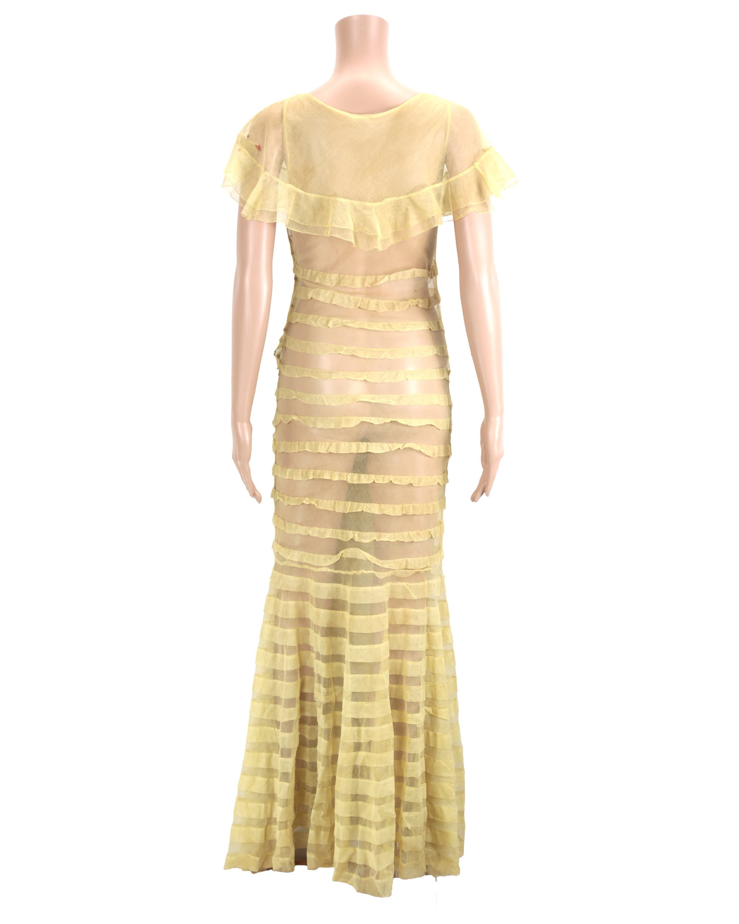 "Unknown Treasure" Yellow Dress with Two Layers