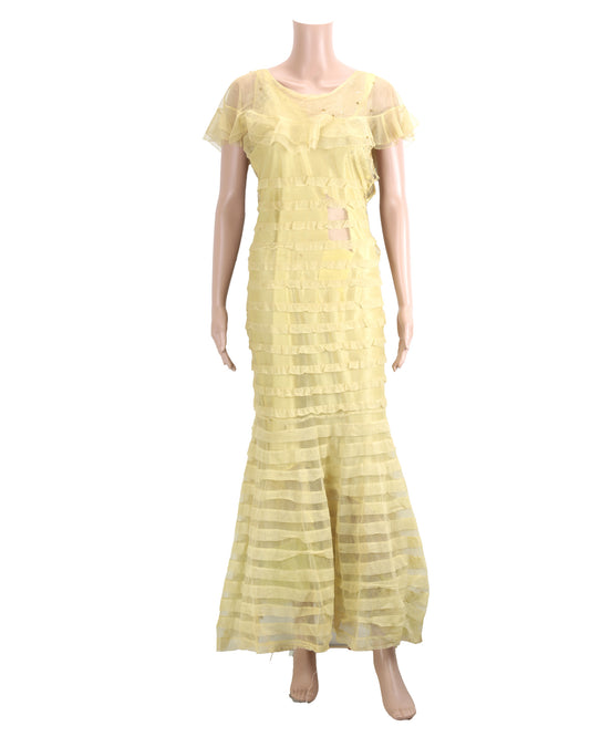 "Unknown Treasure" Yellow Dress with Two Layers