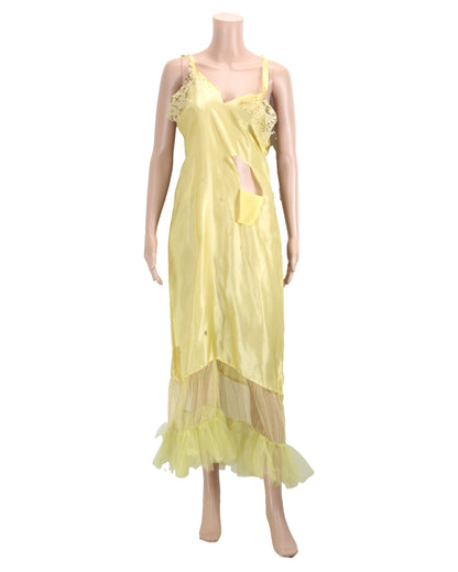 "Unknown Treasure" Yellow Dress with Two Layers