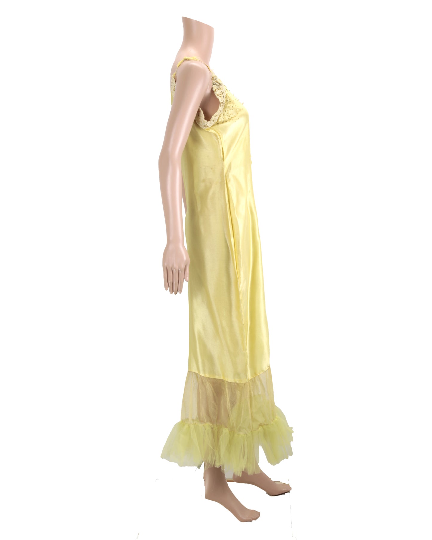 "Unknown Treasure" Yellow Dress with Two Layers