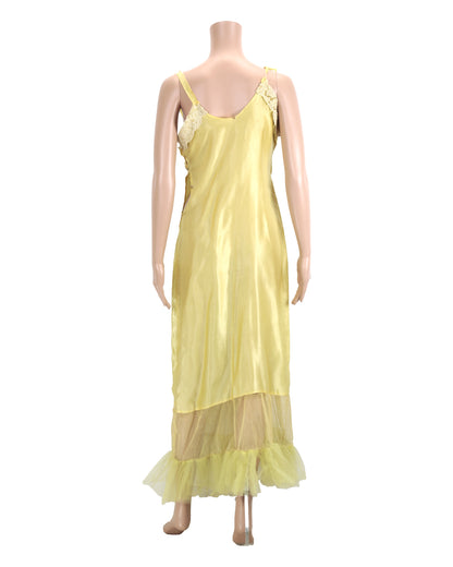 "Unknown Treasure" Yellow Dress with Two Layers