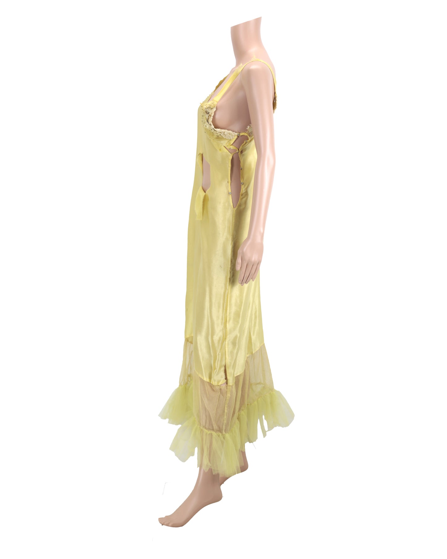 "Unknown Treasure" Yellow Dress with Two Layers