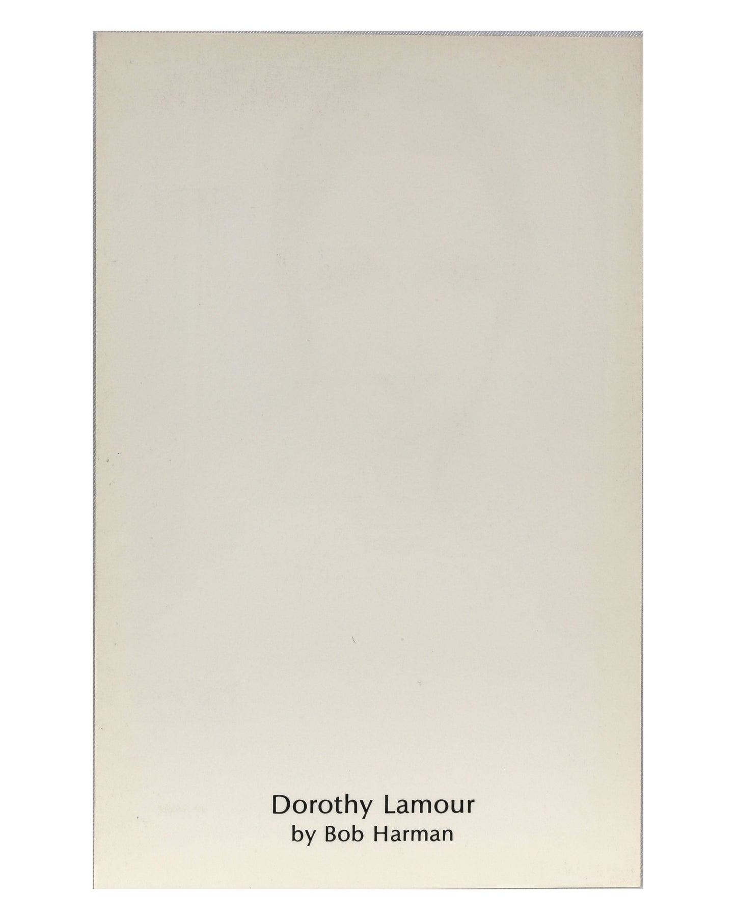 Dorothy Lamour's Personal Greeting Cards