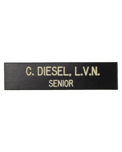 "High Anxiety" Nurse Diesel's (Cloris Leachman) Name Tag