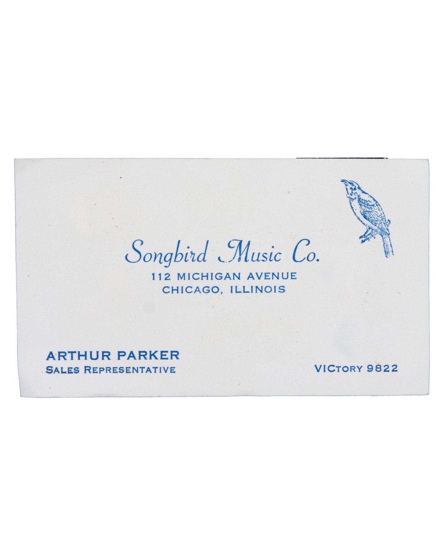 "Pennies from Heaven" Arthur Parker's (Steve Martin) Business Card